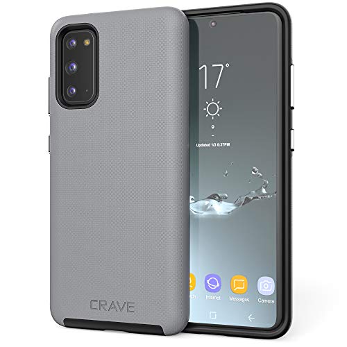 Crave for Samsung Galaxy S20 Case, Shockproof Protection Dual Layer Case for Samsung Galaxy S20 5G (6.2 inch) - Slate - color: Slate, size: Galaxy S20