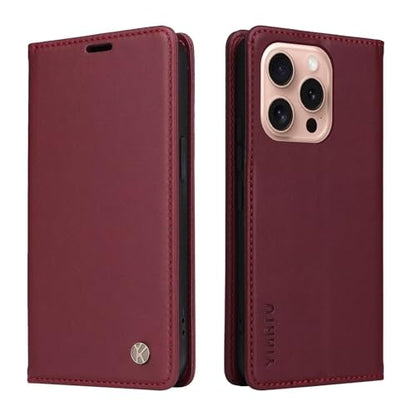Caseurban Compatible with iPhone 16 Pro Wallet Case PU Leather Flip Folio Case with Card Holder Magnetic Closure Shockproof Protective Phone Cover Black - color: Black, size: iPhone 16 Pro