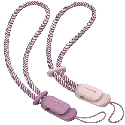 SURPHY 2 Pack Phone Lanyard, Phone Wrist Strap for Case, Camera Wrist Strap - color: Pink & Lilac Purple