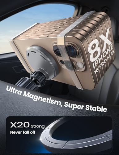Lamicall 15W for MagSafe Car Mount Charger Vent Dashboard 360° for iPhone - color: NEW Upgraded - Silver
