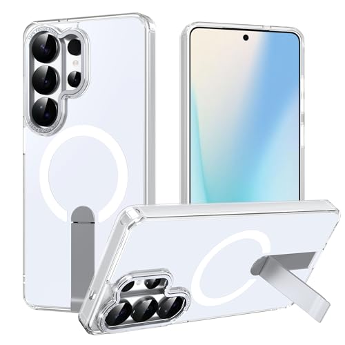 for Galaxy-S26-Ultra Case: Strong Magnetic Compatible with MagSafe Case for S26 Ultra, Built-in Kickstand, Shockproof Protection, Slim Fit & Crystal Clear Phone Case for S26 Ultra, Clear - color: Clear, size: Galaxy S26 Ultra 6.9"