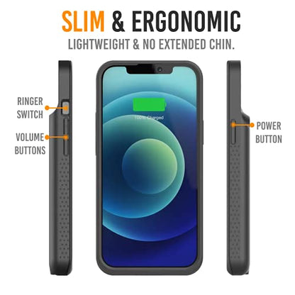Alpatronix Battery Case for iPhone 15 Pro Max & 15 Plus, Portable Strong Slim Protective Extended Charger Case, 15W Fast Charging, 7000mAh Wireless Charging Case, Apple Pay, CarPlay (BX15PM) –Black - size: iPhone 15 Pro Max and iPhone 15 Plus