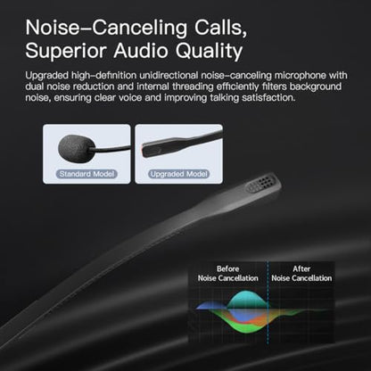 X1 Single Ear Office Headset with 3.5mm & Y-Adapter - Noise Cancelling Mic - Wired Call Center Headset for PC Laptop Phone, Zoom & Teams