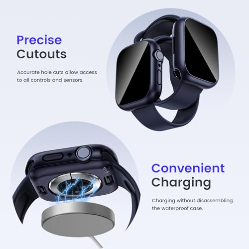 Goton Privacy Waterproof Case for Apple Watch Series 11/10 42mm - color: Blue, size: 42 mm