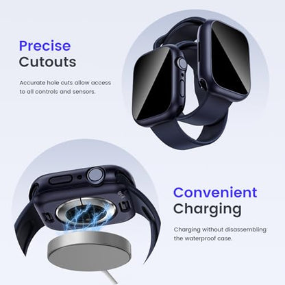 Goton Privacy Waterproof Case for Apple Watch Series 11/10 42mm - color: Blue, size: 42 mm