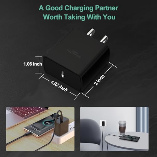 45W Super Fast USB C Car Charger and Wall Charger Block for Samsung/iPhone