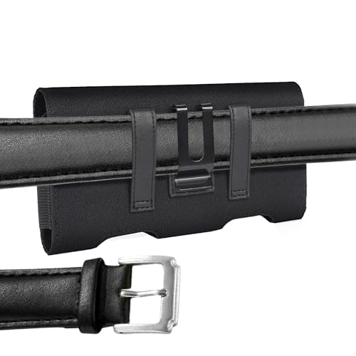 BECPLT Compatible with iPhone 13 Mini 12 Mini SE2 8 7 6 6s Holster Case, Nylon Holster Belt Case with Clip/Loops Belt Pouch Holder for iPhone SE 2022 8 7 6 6s Galaxy S7 - Built in ID Card Slot - color: Black-Nylon, size: S (5.8" x 3" x 0.5")
