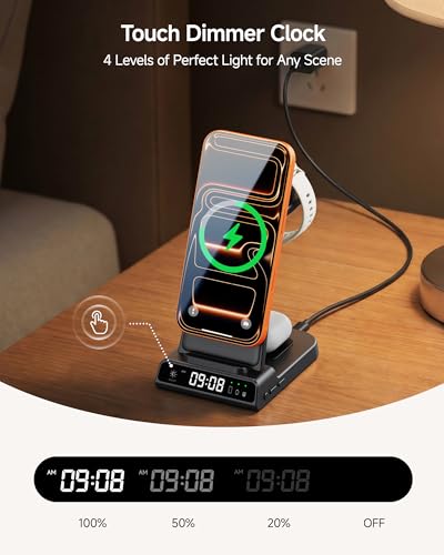 3 in 1 Charging Dock for Garmin Watch, Magnetic Charger for iPhone 18 Pro