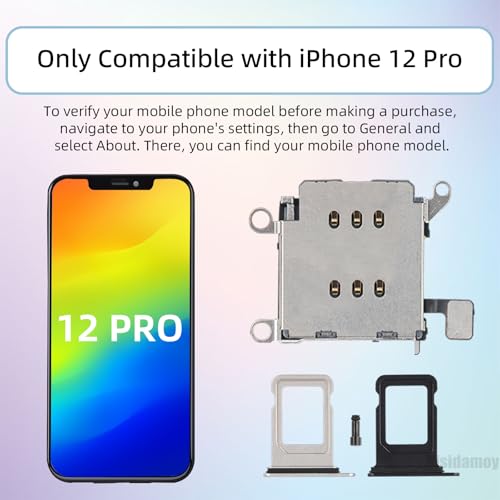 for iPhone 12 Pro Dual SIM Card Reader Flex CableReplacement