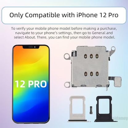 for iPhone 12 Pro Dual SIM Card Reader Flex CableReplacement