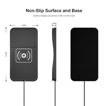 Car Charger Pad for Hyundai Ioniq 6 2023-2025 Sedan 5-Seater, Non-Slip Design Heat Dissipation Metal Strip 4 Cable Configurations Dashboard Car Charger,Short USB Port - size: Short USB Port