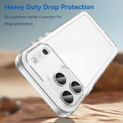 Clear Case for iPhone 17 Pro Max, Shockproof Protective Cover, Hard PC Back, Anti-Yellowing (Clear)