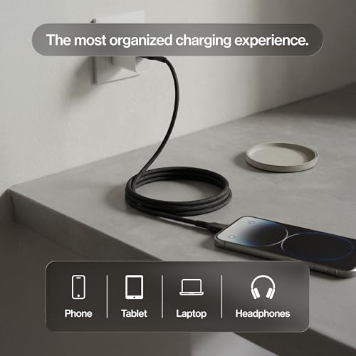 Statik MagStack Pro USB C to USB C Coiling Magnetic Charging Cable,100W - color: Black, size: 3ft, style: USB-C to USB-C