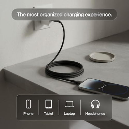 Statik MagStack Pro USB C to USB C Coiling Magnetic Charging Cable,100W - color: Black, size: 3ft (5 Pack), style: USB-C to USB-C