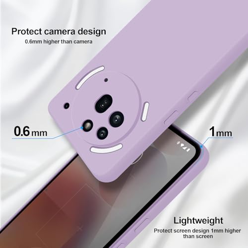 GiiYoon Silicone Case for Nothing Phone 3a Pro, Purple - color: Purple, size: Nothing Phone 3a Pro