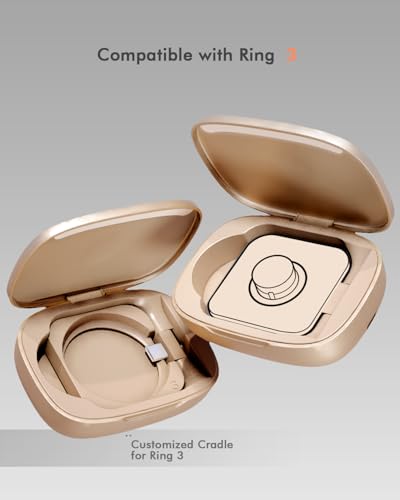Doohoeek Updated Charging Case Compatible with Oura Ring 5 & 4 & 3 Charger, Wireless Power Station Fits Official Chargers & Fit All-Sized Rings Gen 5 & 4 & 3 1000mAh (Official Charger NOT Included) - color: Rosegold