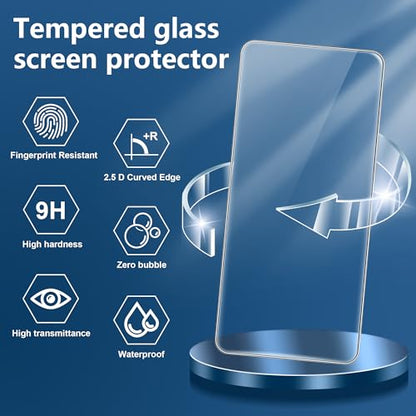 for Xiaomi Poco X8 Pro 5G Screen Protector with Camera Lens Protector, 9H Hardness Anti-Scratch Tempered Glass flim, Case Friendly, Anti-Fingerprint,Anti-Scratch (2+2 PACK) - color: Poco X8 Pro 5G