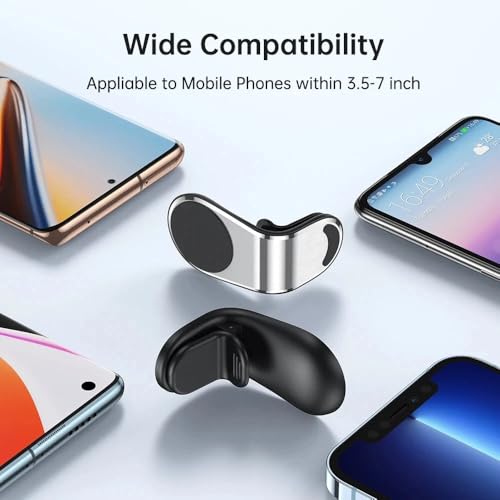 2Pcs Sliver Universal Phone Holder Clip Car Air Magnetic Mount Bracket for GPS Suporte Celular, Vent Clip Phone Holder,Cell Phone Automobile Cradles