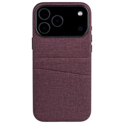 Dockem Card Case for iPhone 17 Pro Max with Magnetic Mounting Plate, Camera Control Button, Wallet with 2 Holder Slots: M2 Luxe Canvas-Style Synthetic Leather (Burgundy) - color: Burgundy, size: 17 Pro Max