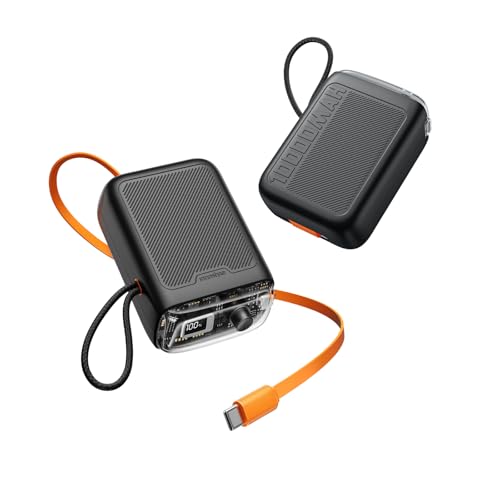 Innostyle 10000mAh Power Bank, 30W Portable Charger with Built‑in USB‑C - color: Black