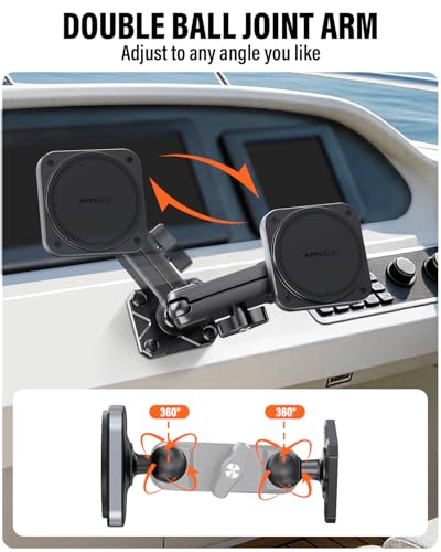 APPS2Car Alloy Magnetic Phone Mount for Boat/Truck/Car/Wall, Drill Base