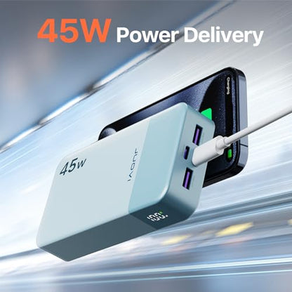 JUOVI Power Bank 45W 20000mAh Portable Charger - color: Blue