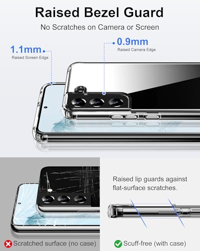 HOOMIL Case for Samsung Galaxy S22 5G 6.1-Inch, Non-Yellowing, Drop Protection, Anti-Scratch Transparent Hard Back Phone Cover - Crystal Clear - color: Clear, size: Samsung Galaxy S22