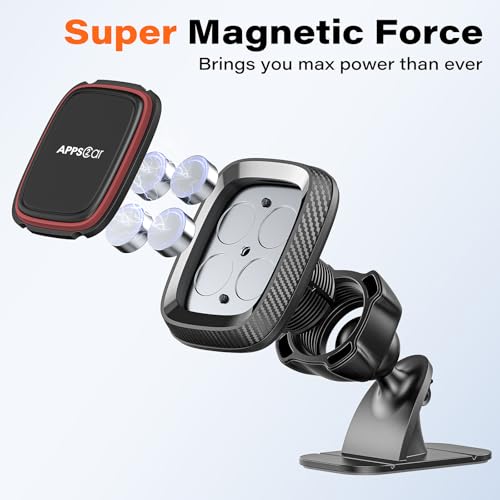 APPS2Car 2-Pack Magnetic Phone Holder for Car, Dashboard Magnet Car Mount