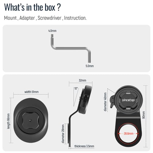 Bike Phone Mount Holder,Aluminum Bicycle Handlebar Stem Mini Phone Clamp - color: 【2nd Gen】Stem Mount-Black