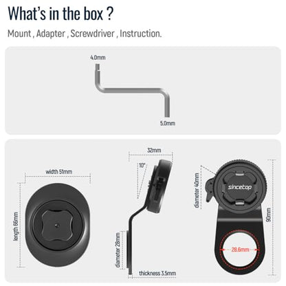 Bike Phone Mount Holder,Aluminum Bicycle Handlebar Stem Mini Phone Clamp - color: 【2nd Gen】Stem Mount-Black