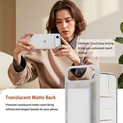 for iPhone 17 Air Case Translucent Matte Phone Cover, [10 FT Military Grade Drop Protection] Slim Durable Shockproof Protective Bumper (Frosted White, 17 AIR) - color: Frosted White, size: iPhone 17 Air