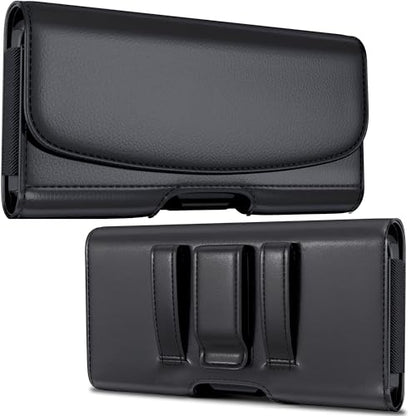 Holster for iPhone Pro Max & Plus Models Only (17,16,15,14,13,12,11,Xs Max) – Premium Cell Phone Case with Belt Clip, ID Card Pouch Holder Cover, Black - size: iPhone Pro Max & Plus