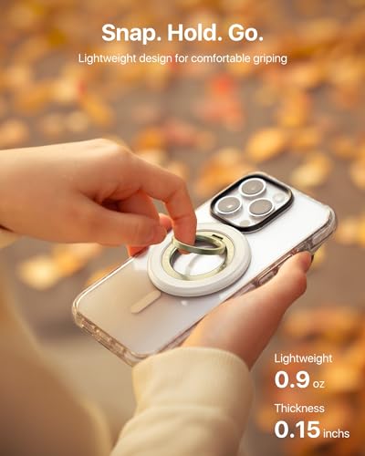 andobil 2026 3rd Gen Stability Magnetic Phone Ring Grip for MagSafe, White - color: Cream White