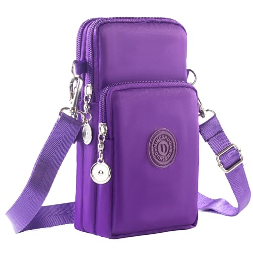 JANKS Small Crossbody Bags for Women Mini Cell Phone Purses Handbag Shoulder Bag - color: 010 Purple