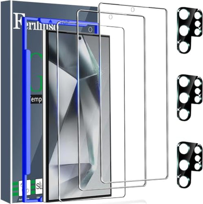 Ferilinso Screen Protector for Samsung Galaxy S24 Ultra, Tempered Glass - size: Samsung Galaxy S24 Ultra 6.8 INCH