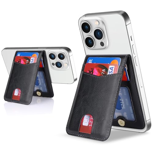 Cavor Compatible with Magsafe Wallet, Magnetic Wallet for iPhone, Black - color: C-Black