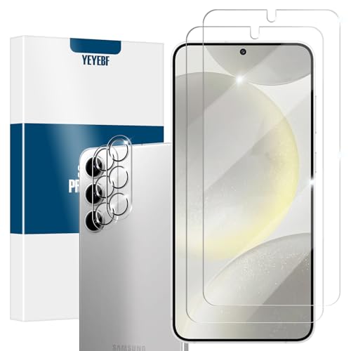 Galaxy S24 Screen Protector + Camera Lens Protector, [2 +2 Pack] [Ultrasonic Fingerprint Unlock] [Case Friendly] Full Coverage Tempered Glass Screen Protector For Samsung Galaxy S24 - size: Galaxy S24
