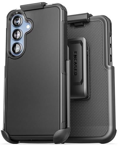 Encased for Samsung Galaxy A16 5G Case with Belt Clip, (Challenger Series) Dual-Layer Protection and Phone Holster (Black) - size: A16