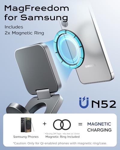 LULULOOK Qi2 Foldable 3 in 1 Wireless Charging Station for Samsung Phone and Watch and Buds, Travel Magnetic Charger Stand for Samsung Galaxy S26/S25/S24/S23/Z Flip/Fold-for Galaxy Watch 8(Gray)