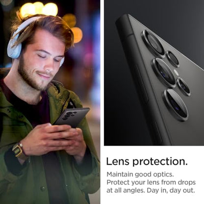 Spigen Camera Lens Protector for Galaxy S24 Ultra - Titanium Black [2 Pack] - color: Titanium Black
