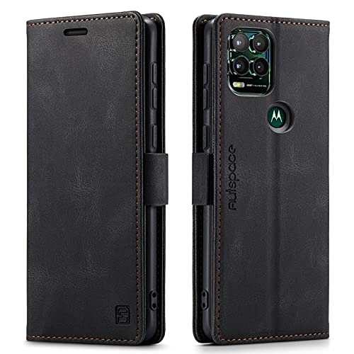 HAII Case for Moto G Stylus 5G 2021,PU Leather Folio Flip Wallet Case with Card Holster Stand Kickstand Magnetic Closure Shockproof Phone Cover for Motorola Moto G Stylus 5G 2021 (Black) - color: Black