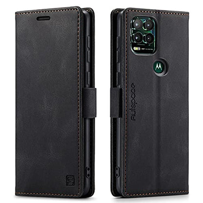 HAII Case for Moto G Stylus 5G 2021,PU Leather Folio Flip Wallet Case with Card Holster Stand Kickstand Magnetic Closure Shockproof Phone Cover for Motorola Moto G Stylus 5G 2021 (Black) - color: Black