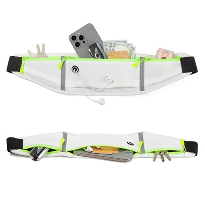 Running Belt Slim Fanny Pack Jogging Pouch Phone Holder Waist Pack - White - color: C White