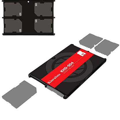 4 Slots Slim Credit Card Size SD SDXC SDHC Card Case Holder - color: For 4 SD
