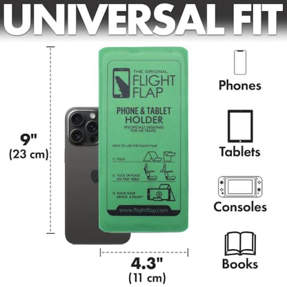 Flight Flap - Foldable Airplane Phone Holder, Travel Phone Stand, Green - color: Green, size: Large