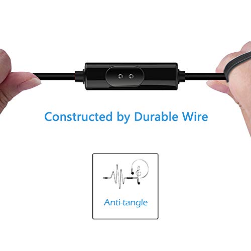 SourceTon 3 Packs Earphone with Remote & Microphone, in Ear Stereo Sound Noise Isolating Tangle Free for Smartphones, Laptops, Gaming, Fits 3.5mm Interface Device - color: 1 Black+1 White+1 Red