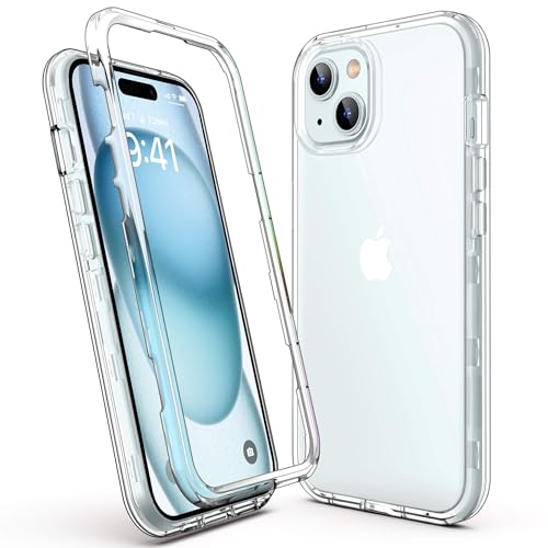 ULAK Compatible with iPhone 15 Plus Case (Clear) | Heavy Duty Dual Layer Shockproof Women Men Transparent Protective Phone Cover for iPhone 15 Plus 6.7 inch 2023 - color: HD Clear