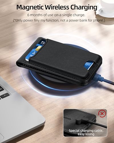 ExtreLife for Magsafe Wallet, Works with Apple Find My, 6 Cards Holder - color: Midnight Black