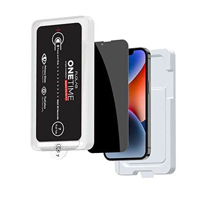 FLOLAB NanoArmour ONETIME Case-Friendly Privacy Screen Protector for iPhone 14 Plus / 13 Pro Max - Premium Tempered Glass, Smooth Touch, Easy Installation, Dust-Free