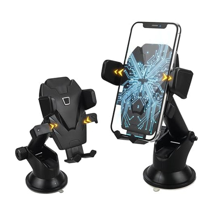 Suction Car Phone Mount | 360 Rotatable Car Phone Holder & Universal Car Phone Holder with Suction Cup | Adjustable Window Phone Mount for Car | Car Cellphone Accessories for SUV, Truck - style: E